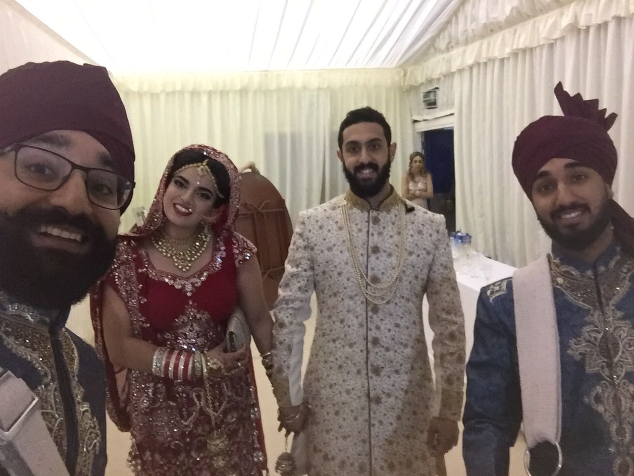 Picture of Dhol Players London Pre-'Grand Entrance' Selfie with the Bride and Groom